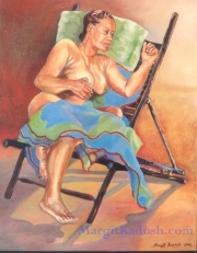 Woman in a Beachchair